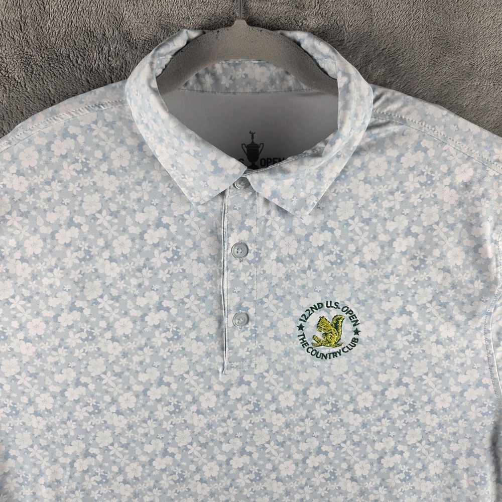 US Open Polo Shirt Mens Large Floral 122nd US Open The Country Club Golf‎
